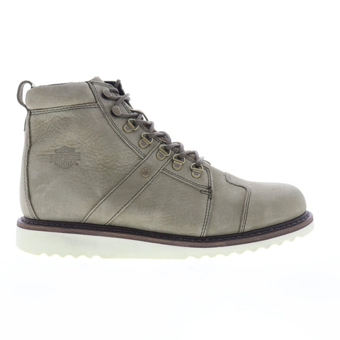 Harley-Davidson Hickman D93587 Mens Brown Leather Lace Up Motorcycle Boots Shoes