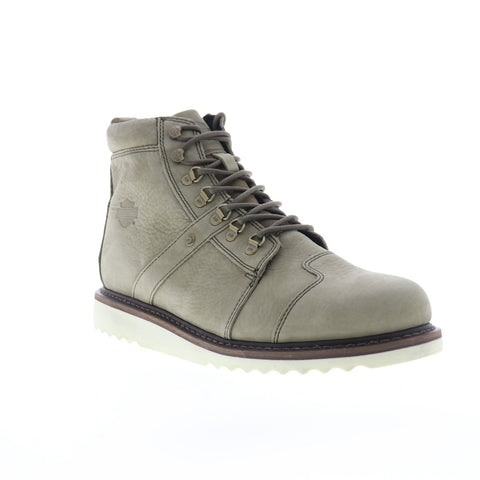 Harley-Davidson Hickman D93587 Mens Brown Leather Lace Up Motorcycle Boots Shoes