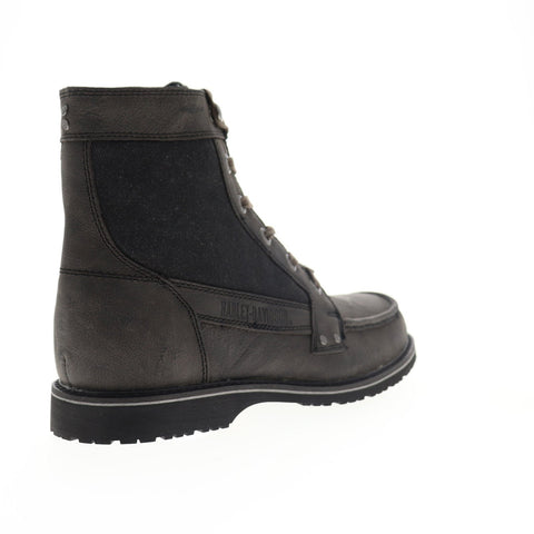 Harley-Davidson Dowling D93616 Mens Gray Leather Zipper Motorcycle Boots Shoes