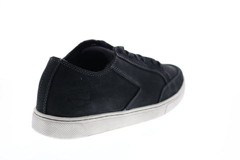 Harley-Davidson Luton D93623 Mens Black Leather Lifestyle Sneakers Shoes
