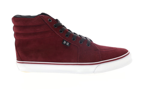 Harley-Davidson Scott D93625 Mens Red Suede Lace Up Low Top Sneakers Shoes