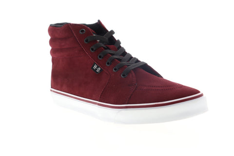 Harley-Davidson Scott D93625 Mens Red Suede Lace Up Low Top Sneakers Shoes