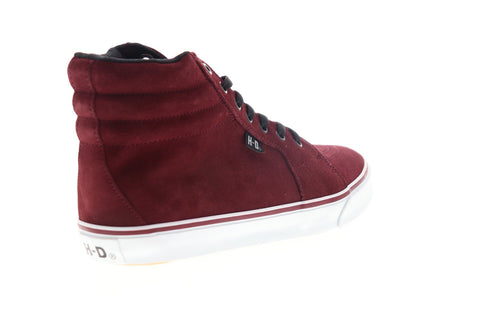 Harley-Davidson Scott D93625 Mens Red Suede Lace Up Low Top Sneakers Shoes