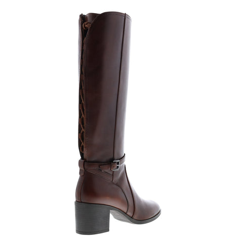 Geox Glynna D943CD043BCC0013 Womens Brown Leather Ankle & Booties Boots