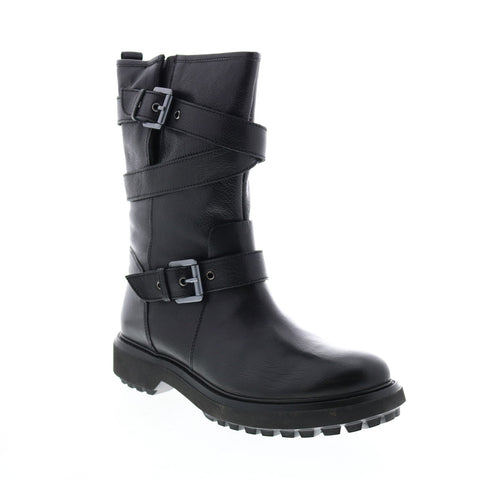 Geox Asheely D947AC00081C9999 Womens Black Leather Casual Dress Boots