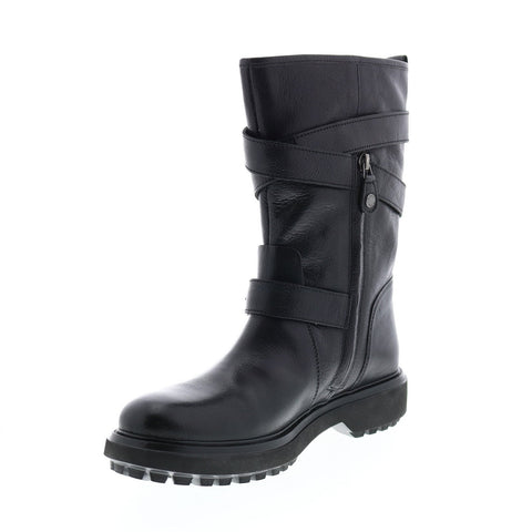 Geox Asheely D947AC00081C9999 Womens Black Leather Casual Dress Boots