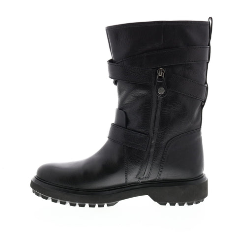 Geox Asheely D947AC00081C9999 Womens Black Leather Casual Dress Boots