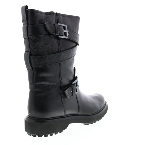 Geox Asheely D947AC00081C9999 Womens Black Leather Casual Dress Boots