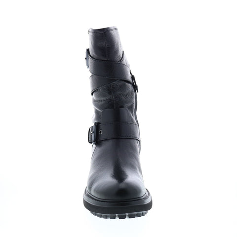 Geox Asheely D947AD00081C9999 Womens Black Leather Casual Dress Boots