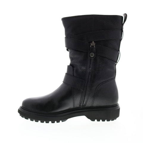 Geox Asheely D947AD00081C9999 Womens Black Leather Casual Dress Boots