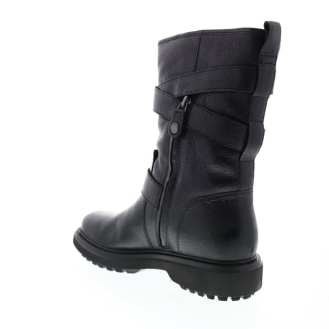 Geox Asheely D947AD00081C9999 Womens Black Leather Casual Dress Boots