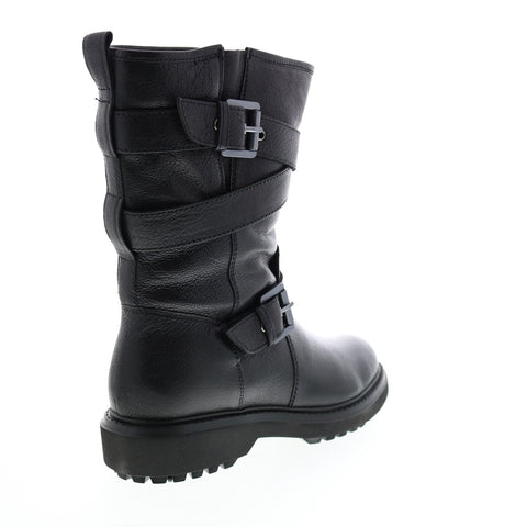 Geox Asheely D947AD00081C9999 Womens Black Leather Casual Dress Boots