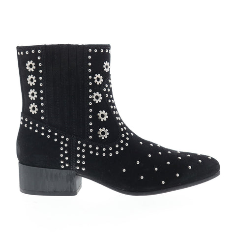 Geox Peython Low D94ECA00023C9999 Womens Black Suede Zipper Western Boots