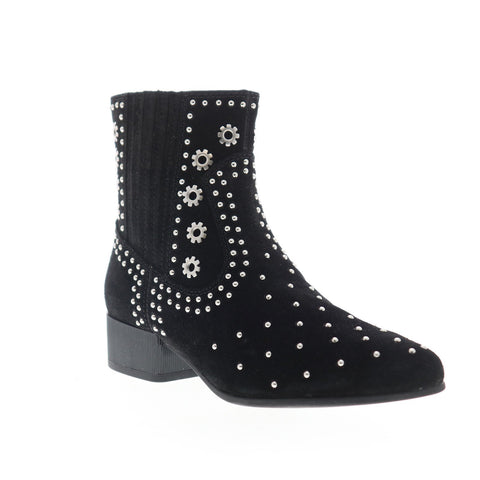 Geox Peython Low D94ECA00023C9999 Womens Black Suede Zipper Western Boots