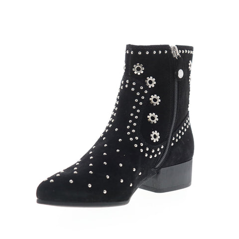 Geox Peython Low D94ECA00023C9999 Womens Black Suede Zipper Western Boots