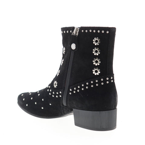 Geox Peython Low D94ECA00023C9999 Womens Black Suede Zipper Western Boots
