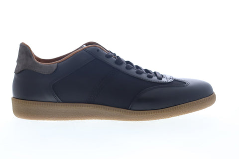 Bruno Magli Dano Mens Black Leather Canvas Lace Up Low Top Sneakers Shoes