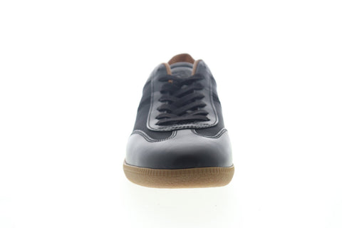 Bruno Magli Dano Mens Black Leather Canvas Lace Up Low Top Sneakers Shoes