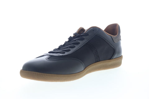 Bruno Magli Dano Mens Black Leather Canvas Lace Up Low Top Sneakers Shoes