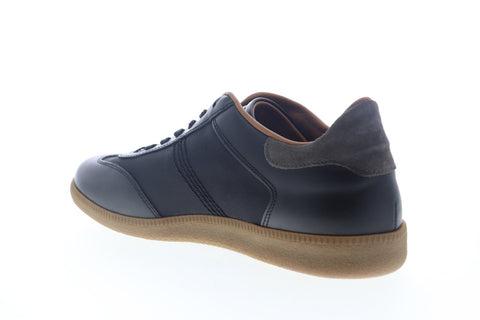 Bruno Magli Dano Mens Black Leather Canvas Lace Up Low Top Sneakers Shoes