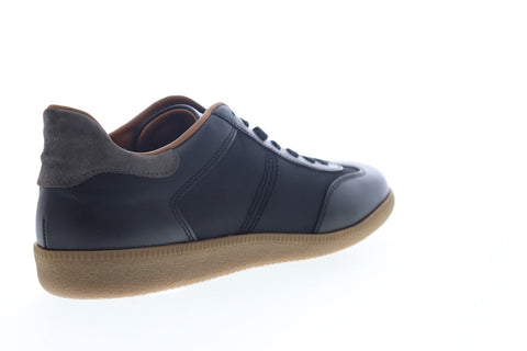 Bruno Magli Dano Mens Black Leather Canvas Lace Up Low Top Sneakers Shoes