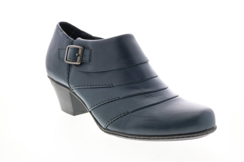 Earth Inc. Dawn Soft Leather Womens Black Leather Zipper Ankle & Booties Boots