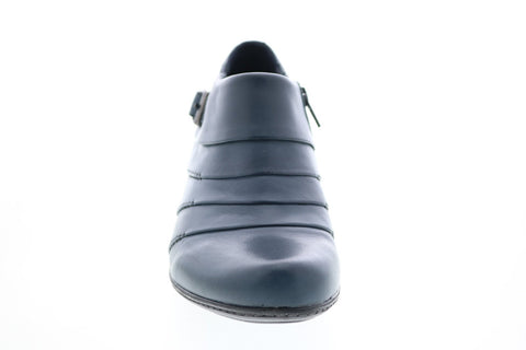 Earth Inc. Dawn Soft Leather Womens Black Leather Zipper Ankle & Booties Boots