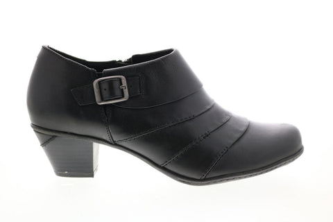 Earth Inc. Dawn Shootie Womens Black Leather Zipper Ankle & Booties Boots