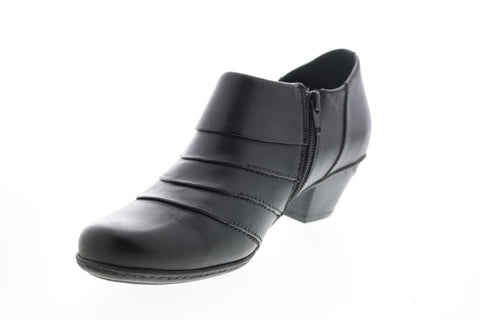 Earth Inc. Dawn Shootie Womens Black Leather Zipper Ankle & Booties Boots