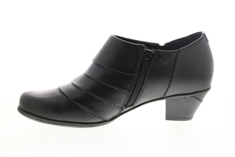 Earth Inc. Dawn Shootie Womens Black Leather Zipper Ankle & Booties Boots