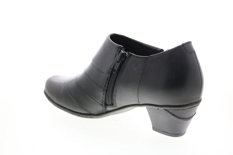 Earth Inc. Dawn Shootie Womens Black Leather Zipper Ankle & Booties Boots