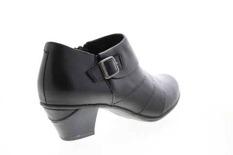 Earth Inc. Dawn Shootie Womens Black Leather Zipper Ankle & Booties Boots