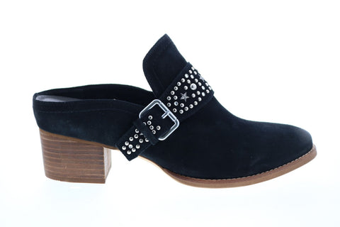 Earth Inc. Denton Suede Womens Black Suede Mules Heels Shoes