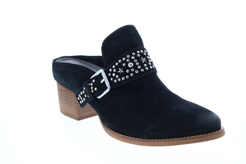 Earth Inc. Denton Suede Womens Black Suede Mules Heels Shoes