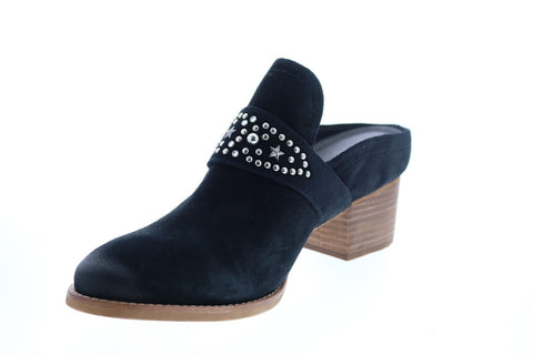 Earth Inc. Denton Suede Womens Black Suede Mules Heels Shoes