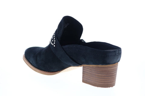 Earth Inc. Denton Suede Womens Black Suede Mules Heels Shoes