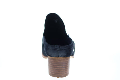 Earth Inc. Denton Suede Womens Black Suede Mules Heels Shoes