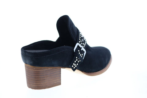 Earth Inc. Denton Suede Womens Black Suede Mules Heels Shoes