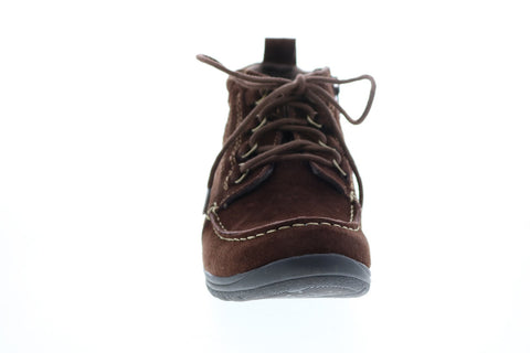 Earth Origins Diane Womens Brown Suede Zipper Ankle & Booties Boots