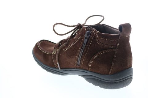 Earth Origins Diane Womens Brown Suede Zipper Ankle & Booties Boots