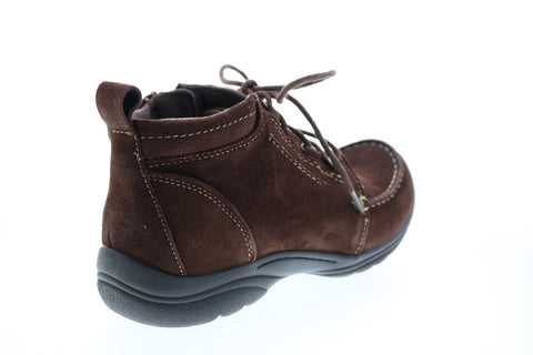 Earth Origins Diane Womens Brown Suede Zipper Ankle & Booties Boots