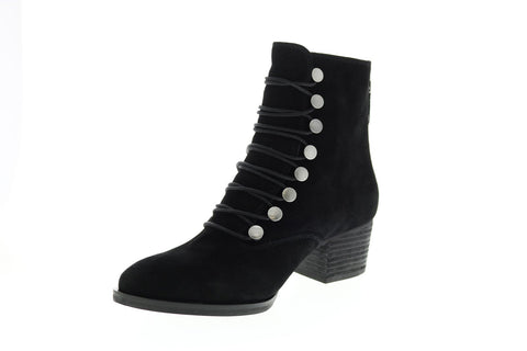 Earth Inc. Doral Womens Black Nubuck Zipper Ankle & Booties Boots