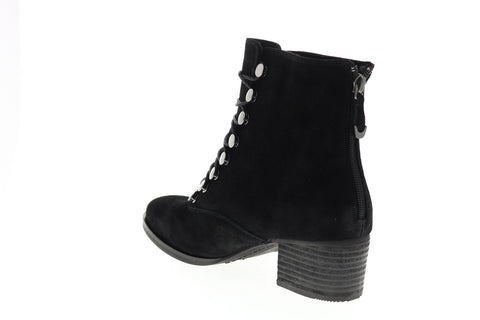 Earth Inc. Doral Womens Black Nubuck Zipper Ankle & Booties Boots