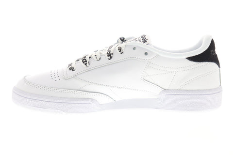 Reebok Club C 85 DV3833 Womens White Leather Lace Up Sneakers Shoes 