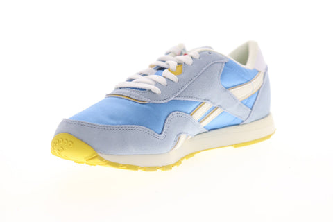 Reebok Classic Nylon DV3926 Womens Blue Suede Lace Up Sneakers Shoes 