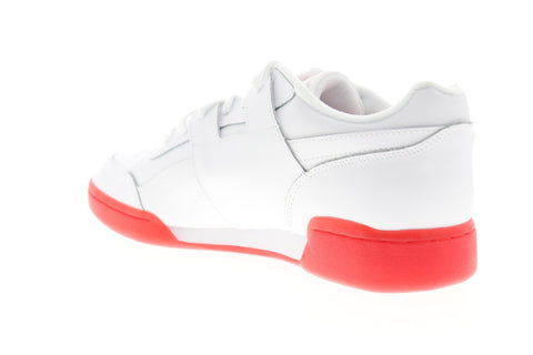 Reebok Workout Plus MU DV4283 Mens White Leather Low Top Sneakers Shoes