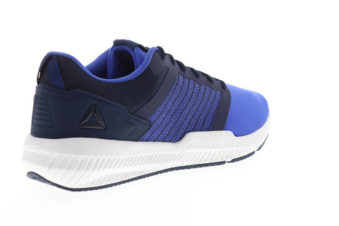 Reebok Hydrorush II DV4373 Mens Blue Canvas Lace Up Athletic Running Shoes