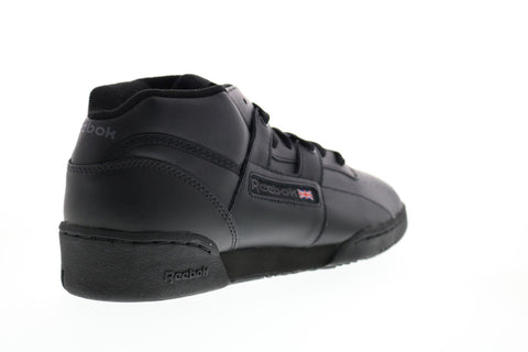 Reebok Workout Mid DV4577 Mens Black Synthetic Lace Up Mid Top Sneakers Shoes