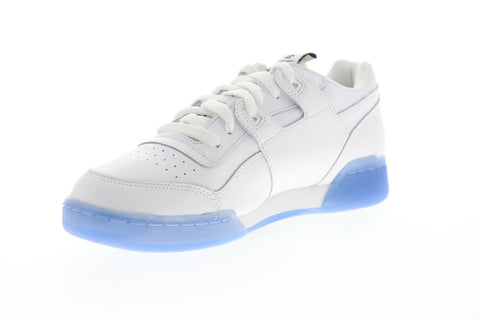 Reebok Workout Plus 3AM NOLA DV4594 Mens White Leather Low Top Sneakers Shoes