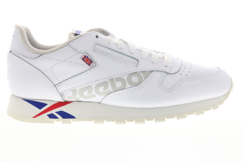 Reebok Classic Leather MU DV4629 Mens White Leather Low Top Sneakers Shoes